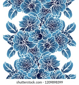 Abstract elegance seamless pattern with floral background