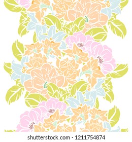 Abstract elegance seamless pattern with floral background