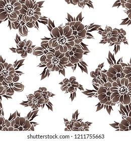 Abstract elegance seamless pattern with floral background