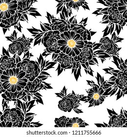 Abstract elegance seamless pattern with floral background