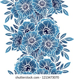 Abstract elegance seamless pattern with floral background