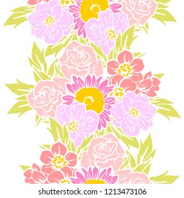Abstract elegance seamless pattern with floral background