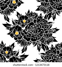 Abstract elegance seamless pattern with floral background