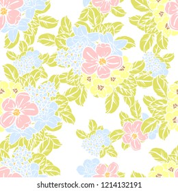 Abstract elegance seamless pattern with floral background