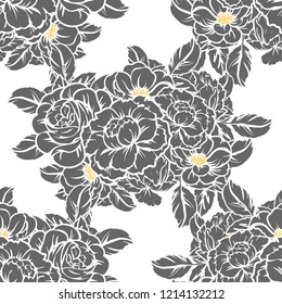 Abstract elegance seamless pattern with floral background