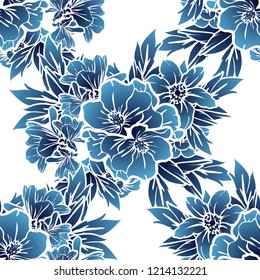 Abstract elegance seamless pattern with floral background