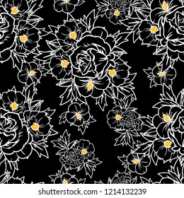 Abstract elegance seamless pattern with floral background