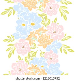 Abstract elegance seamless pattern with floral background