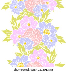 Abstract elegance seamless pattern with floral background