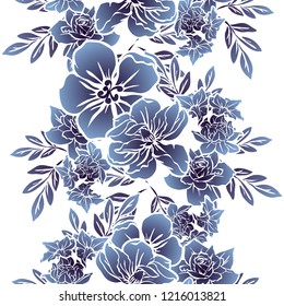 Abstract elegance seamless pattern with floral background