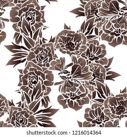 Abstract elegance seamless pattern with floral background