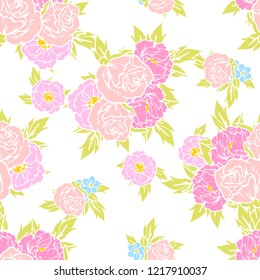 Abstract elegance seamless pattern with floral background
