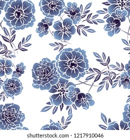 Abstract elegance seamless pattern with floral background