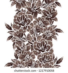 Abstract elegance seamless pattern with floral background