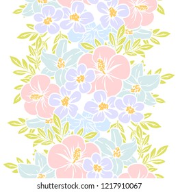Abstract elegance seamless pattern with floral background