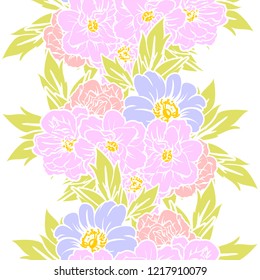 Abstract elegance seamless pattern with floral background