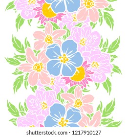 Abstract elegance seamless pattern with floral background