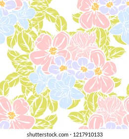 Abstract elegance seamless pattern with floral background