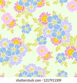Abstract elegance seamless pattern with floral background