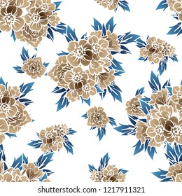 Abstract elegance seamless pattern with floral background