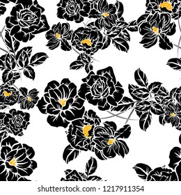 Abstract elegance seamless pattern with floral background