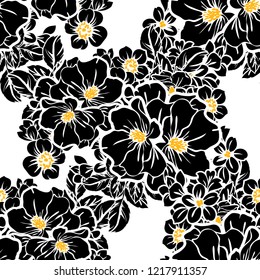 Abstract elegance seamless pattern with floral background