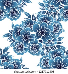 Abstract elegance seamless pattern with floral background