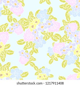 Abstract elegance seamless pattern with floral background