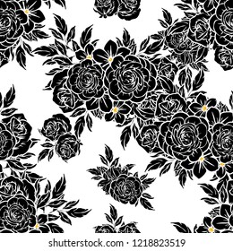 Abstract elegance seamless pattern with floral background