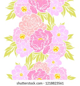 Abstract elegance seamless pattern with floral background