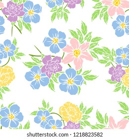 Abstract elegance seamless pattern with floral background