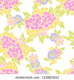 Abstract elegance seamless pattern with floral background