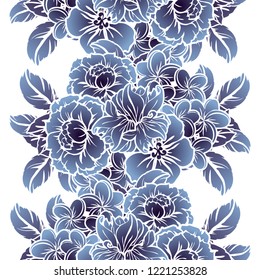 Abstract elegance seamless pattern with floral background