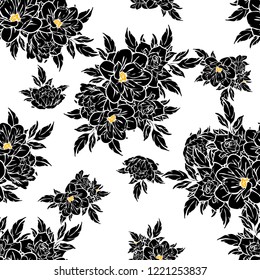 Abstract elegance seamless pattern with floral background