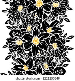 Abstract elegance seamless pattern with floral background