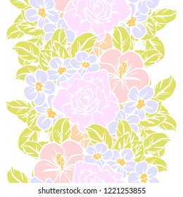 Abstract elegance seamless pattern with floral background