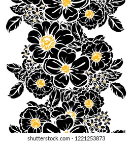 Abstract elegance seamless pattern with floral background