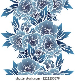 Abstract elegance seamless pattern with floral background
