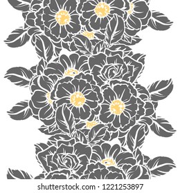 Abstract elegance seamless pattern with floral background