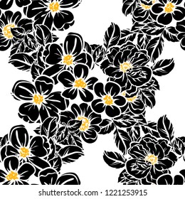 Abstract elegance seamless pattern with floral background