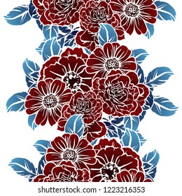 Abstract elegance seamless pattern with floral background