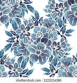 Abstract elegance seamless pattern with floral background