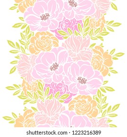 Abstract elegance seamless pattern with floral background