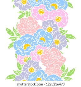 Abstract elegance seamless pattern with floral background