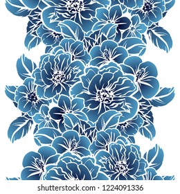 Abstract elegance seamless pattern with floral background