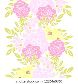 Abstract elegance seamless pattern with floral background