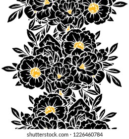 Abstract elegance seamless pattern with floral background