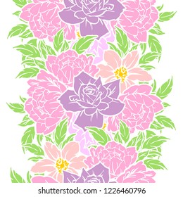 Abstract elegance seamless pattern with floral background