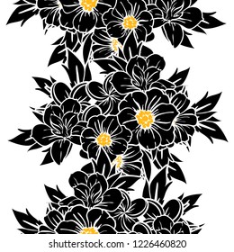 Abstract elegance seamless pattern with floral background