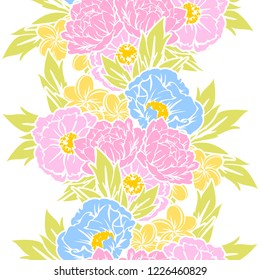 Abstract elegance seamless pattern with floral background